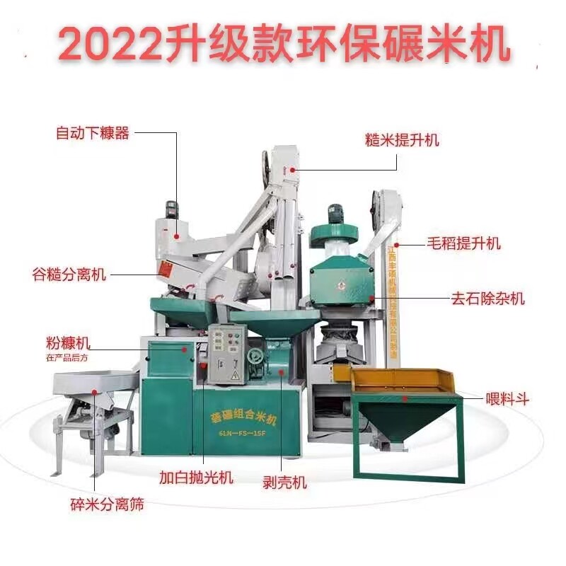 新型碾米机商用大型全自动环保三相电打米机精米机稻谷剥壳脱壳机图片