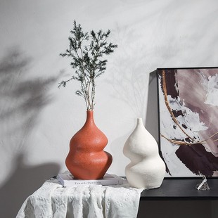 复古家居客厅电视柜茶几玄关样板房创意异型陶瓷装饰瓶