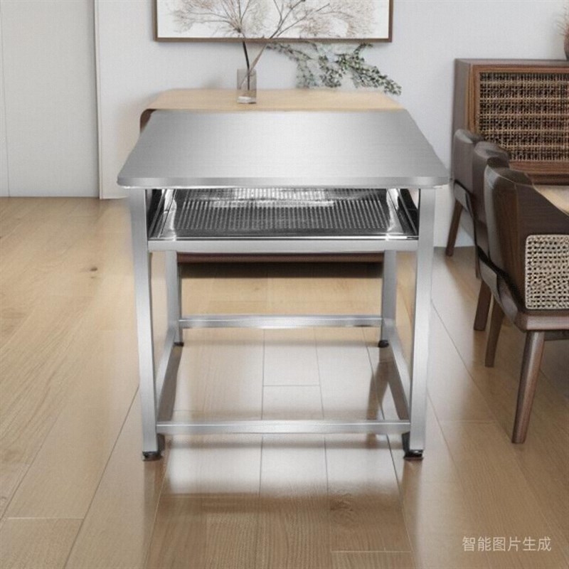 家用餐桌不锈钢包边加厚多功能烤火烘衣架四方桌拆卸棋牌八仙桌