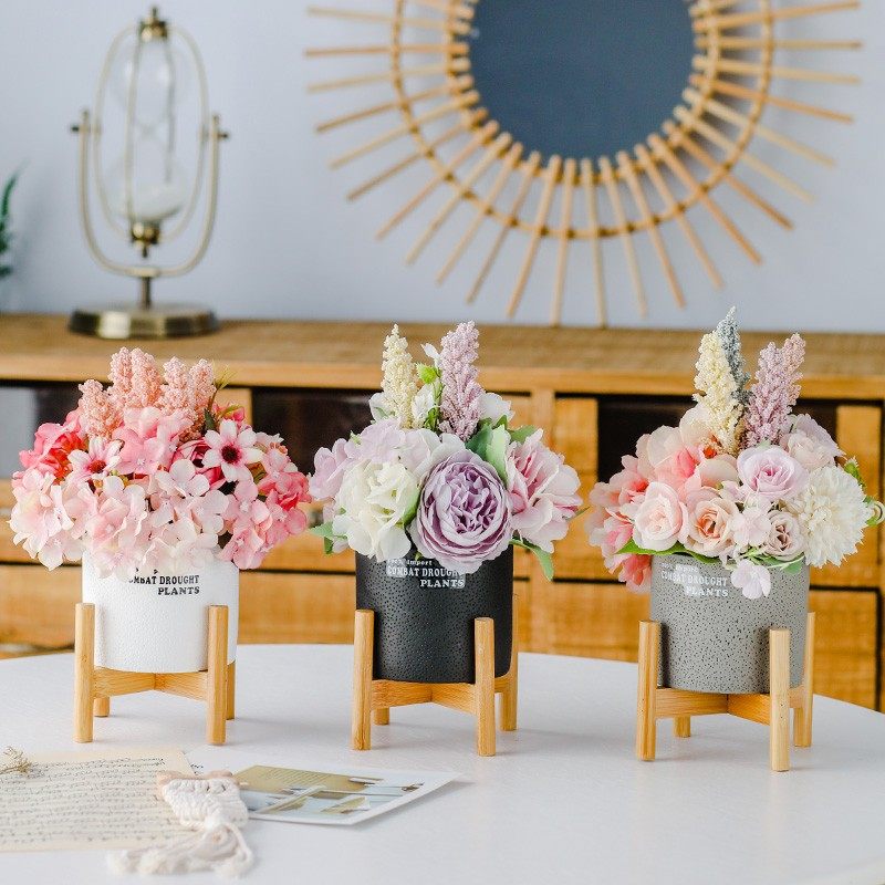 新水泥盆仿真假装饰民宿酒店客厅餐桌个性束艺,家居饰品,仿真花/假花,淘宝优惠券,粉丝福利购,淘宝优惠卷