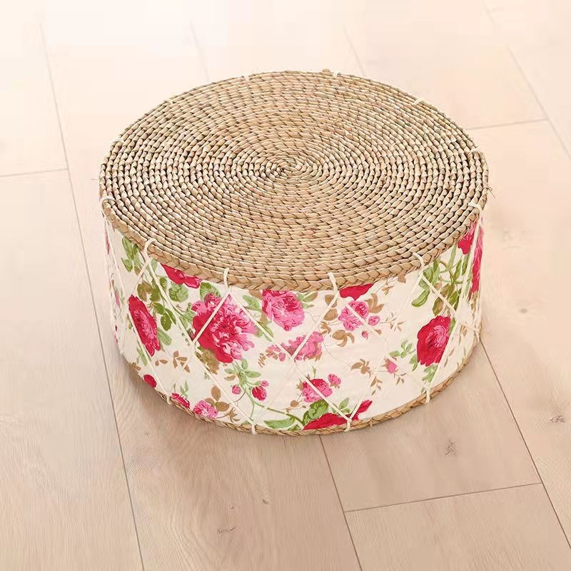 地上小创意沙发客厅卧室茶几地板坐凳蒲草编坐垫屁股加高坐墩