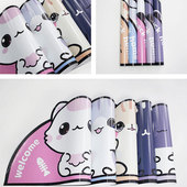 仿真地毯地垫入户卡通地半圆防滑纸防水耐磨