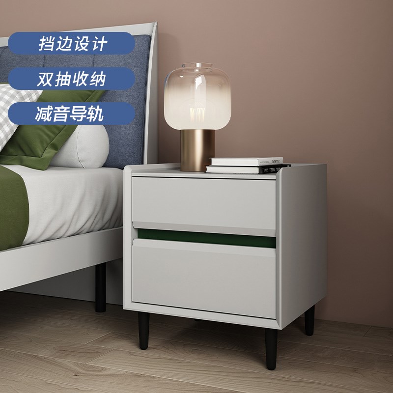 掌上明珠家具科技布床软靠背现代简约实木床排骨架1.8m双人板式床