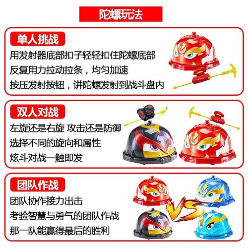 三宝炫斗小Q陀螺合金雷轰轰钢弹侠金酷帅黑漆漆坨罗盘装