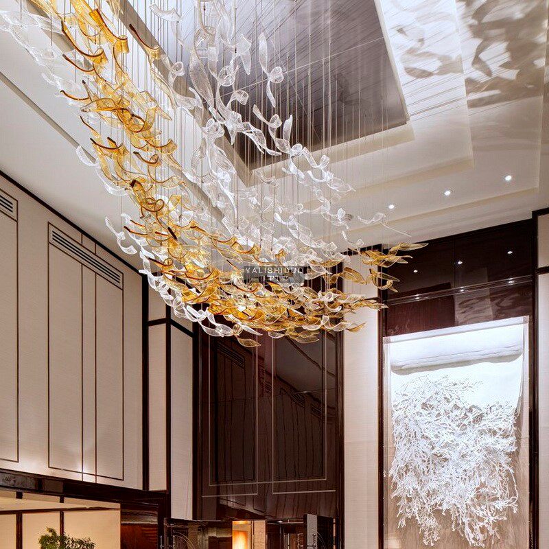 酒店大堂走廊过道水晶琉璃艺术吊灯别墅客厅装饰灯售楼部定制灯具,家装灯饰光源,酒店/宴会厅/餐饮吊灯,淘宝优惠券,粉丝福利购,淘宝优惠卷