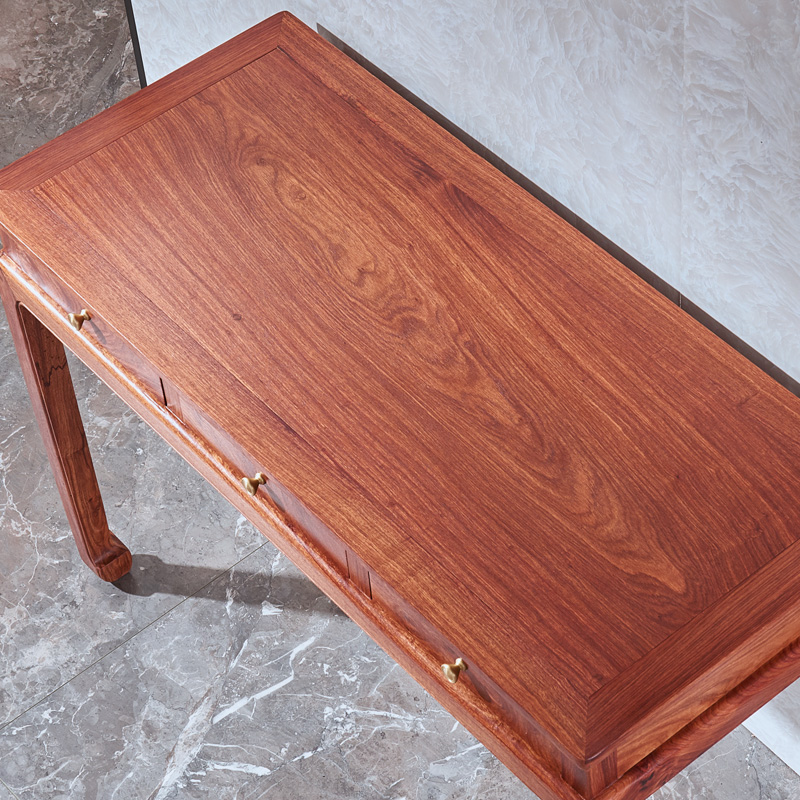 红木小书桌中式实木写字台刺猬紫檀书房办公桌家具花梨木电脑桌椅