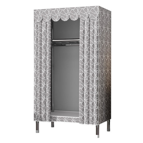 家用卧室组装布钢管结实耐用出租房用经济型衣橱柜子