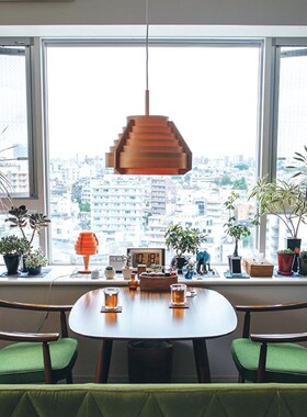 imou Dhi现代实木靠背餐椅家用咖啡厅扶手椅