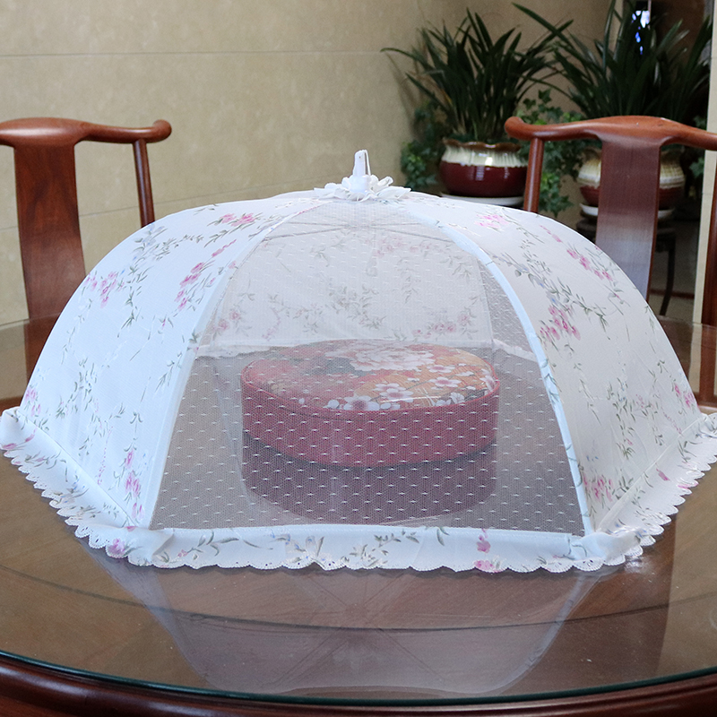餐桌盖菜罩饭桌饭菜罩防苍蝇防尘遮碗罩可折叠透气大号食物罩菜伞