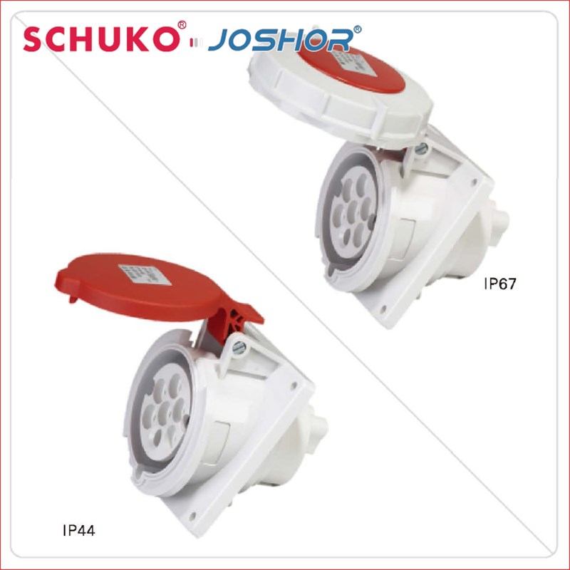 7芯16A7芯32A三相防水插头插座工业连接器防水防尘7P油机接口插座