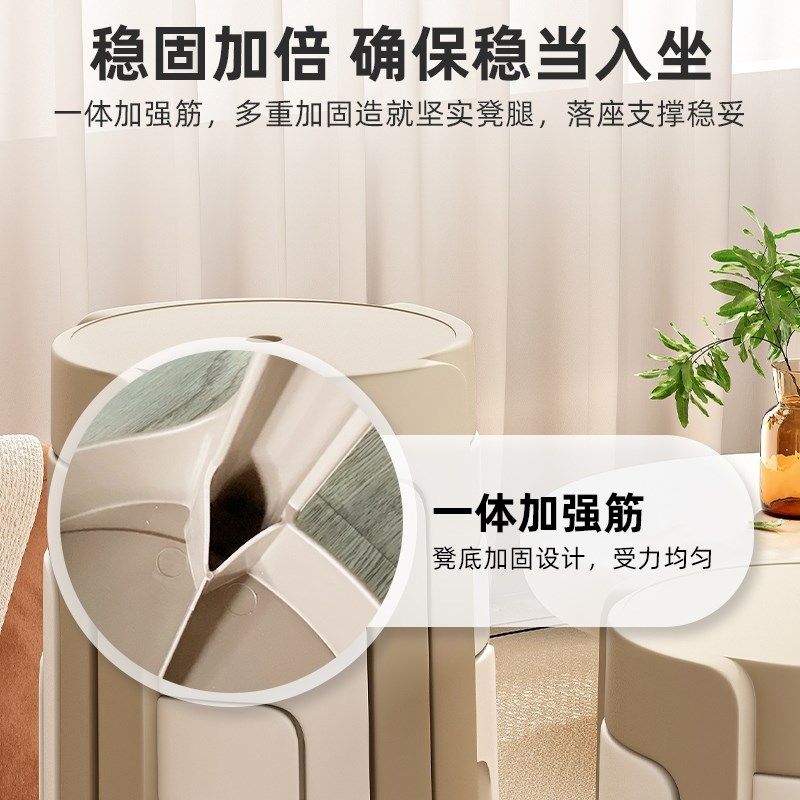FIO奶油风塑料加厚板凳现代风车凳叠放备用餐桌高椅子,住宅家具,高脚凳,淘宝优惠券,粉丝福利购,淘宝优惠卷
