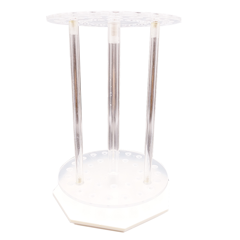 移液管架有机玻璃圆盘可旋转梯形刻度吸管大肚吸管架子18 32 42孔