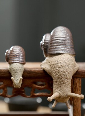 陶瓷小盆景微景观创意动物蜗牛园艺多肉造景装饰品摆设