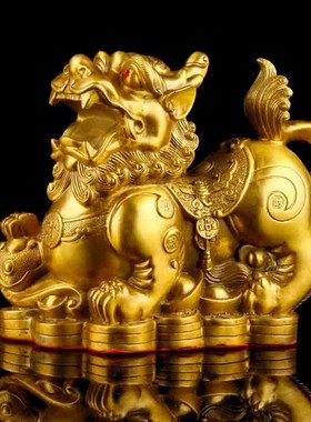 黄铜貔貅一母貔恘皮丘貔犰全家用客厅店铺办公室皮丘貔犰