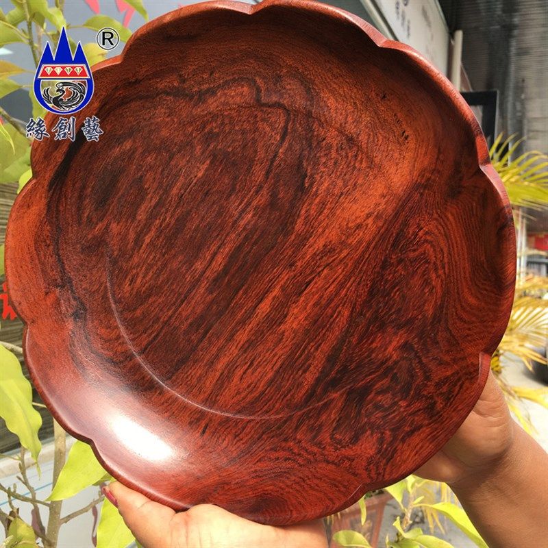 缘创艺红木果盘缅甸梨整木干果盘边大果紫檀精品水果碟子,家居饰品,果盘/果篓,淘宝优惠券,粉丝福利购,淘宝优惠卷