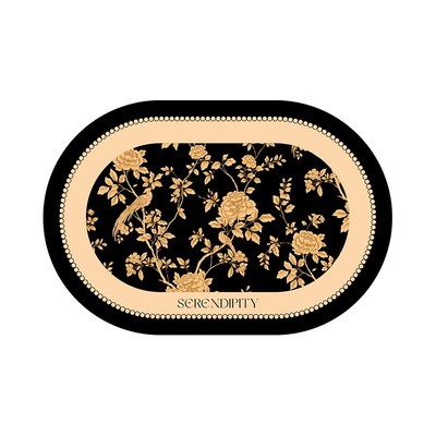 阿尔维娜中古风浴室地垫卫生间硅藻泥超强吸水速干防滑门槛垫子