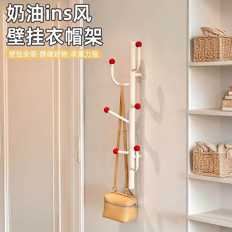 【现货】挂衣钩壁挂式卧室衣帽架铁艺玄关客厅挂包架浴室墙上挂架