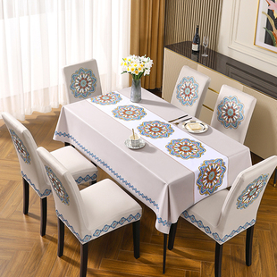 通用连体家用餐厅餐椅套酒店弹力 餐桌布免洗防水防油椅子套罩四季