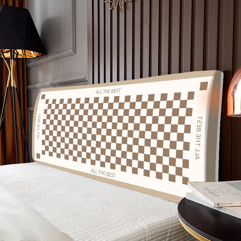 北欧风防尘床头罩套可拆洗弹力全包床头靠背套软包木质床头保护套