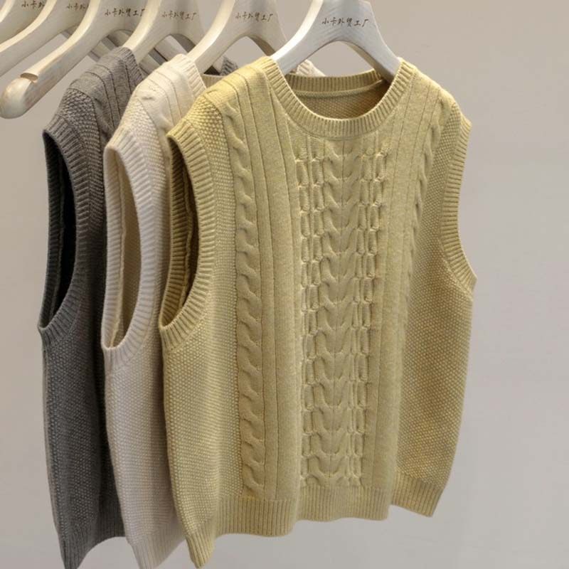 特大码300斤日系复古麻花针织背心男女春秋新款个性叠穿毛衣马甲2,男装,常规马甲,淘宝优惠券,粉丝福利购,淘宝优惠卷