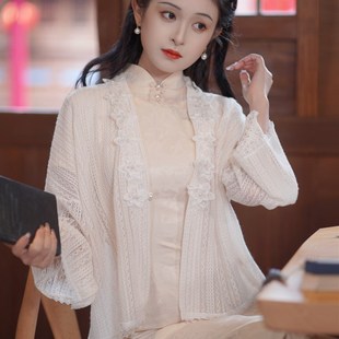 披肩超仙短款 新中式 宽松空调罩衫 外搭2024夏季 上衣 国风配旗袍开衫