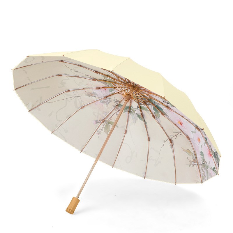 高级感16骨加固加厚雨伞晴雨两用伞折叠伞户外遮阳伞防晒伞广告伞