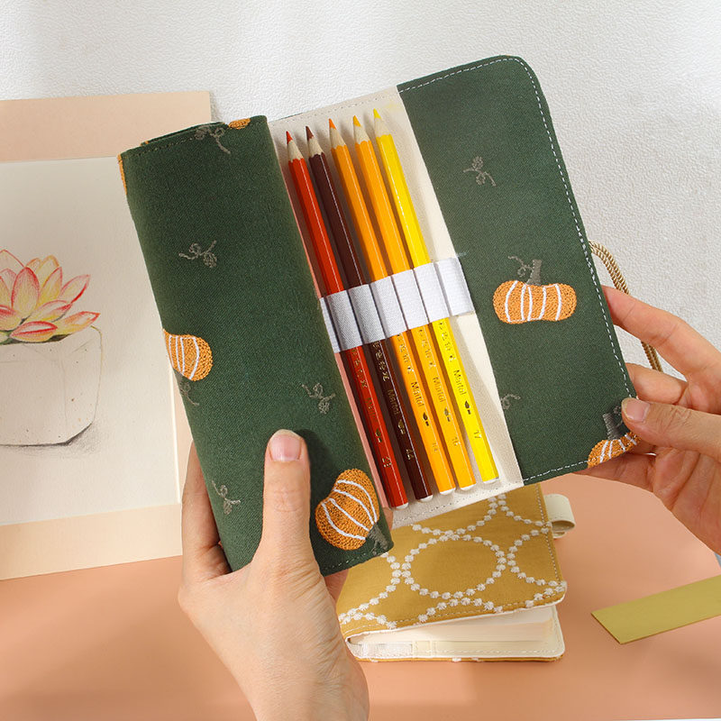布艺刺绣卷笔袋24/36/48/72孔大容量笔帘男女生素描彩铅笔帘绘画,文具电教/文化用品/商务用品,笔袋,淘宝优惠券,粉丝福利购,淘宝优惠卷