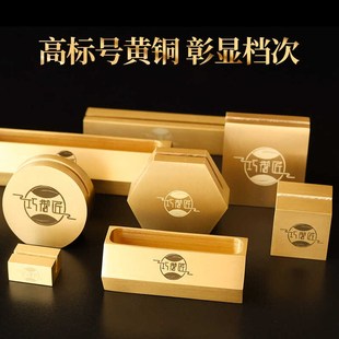 黄铜名片夹展示架卡片展示夹底座标签夹相片便签夹摆件金色支架