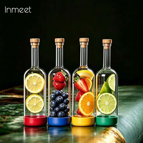Inmeet 800ml专业调酒师浸泡酒瓶餐厅厨房专用油瓶泡花泡药玻璃瓶