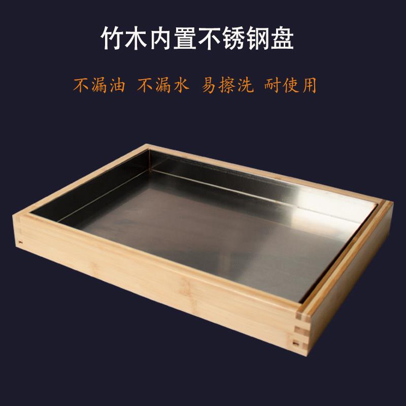 生炸鸡架托盘炸肉熟食展示托盘炸鸡卤肉店摆放陈列盘不锈钢托盘子图片