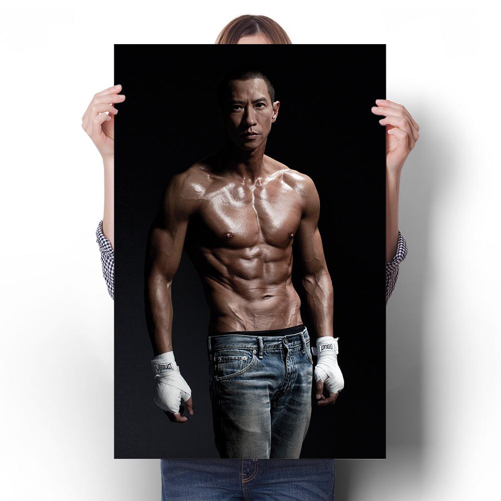 张家辉肌肉海报健身房挂画激战电影装饰画励志搏击墙壁画寝室贴画