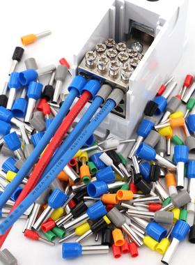 Ve0508管状端子E1008 E1508引脚端子欧洲冷压端子压接耳黄色