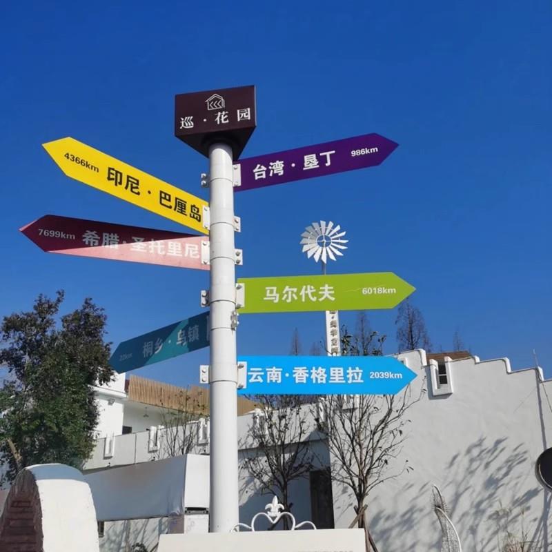 新款网红打卡指路牌导向牌指示牌景区路标牌公园指引牌标识引导牌