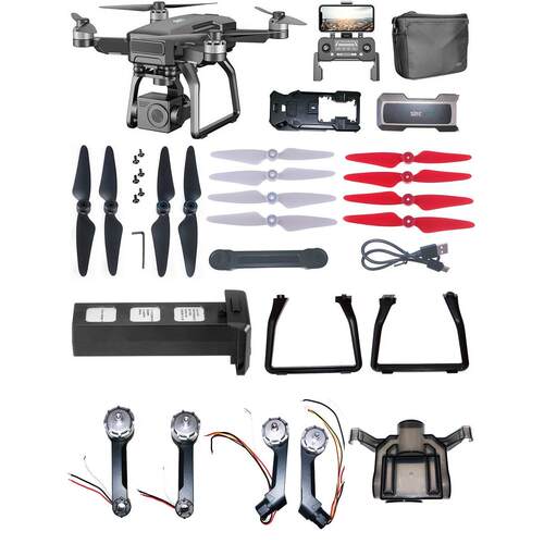 Sjrc F7 F7S 4Kpro无人机配件风扇叶片三脚架电池USB马达臂平移/