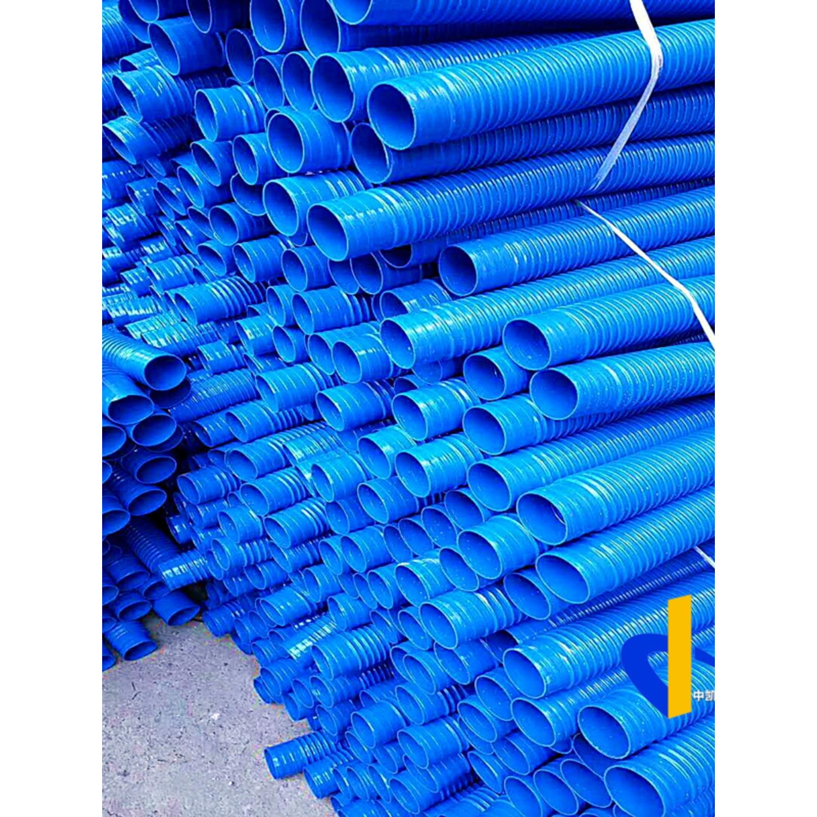 吹膜机专用风管螺旋式抗压蓝色波纹软管伸缩耐高温通风管