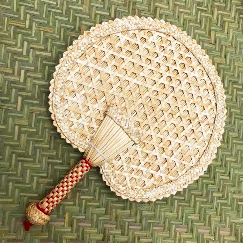 手工编织老式蒲扇夏季家用手摇儿童驱蚊芭蕉扇圆扇子麦秸草编扇子