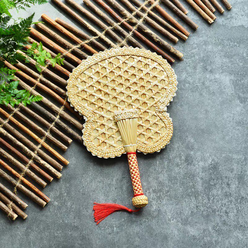 蒲扇老式手工编织儿童汉服摇扇风竹扇草编草扇夏天古风大芭蕉扇子