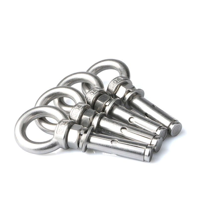 304不锈钢膨胀吊环螺丝挂钩带环带圈膨胀螺栓M6M8M10M12M14M16M20