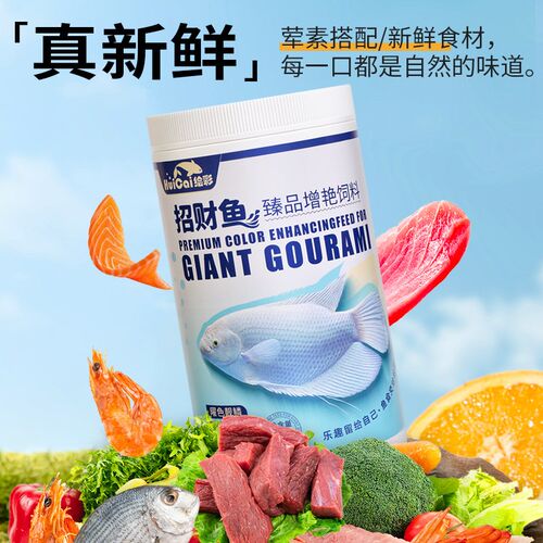 绘彩招财鱼饲料地图鱼战船热带鱼鱼食发财鱼白招财观赏鱼专用鱼粮