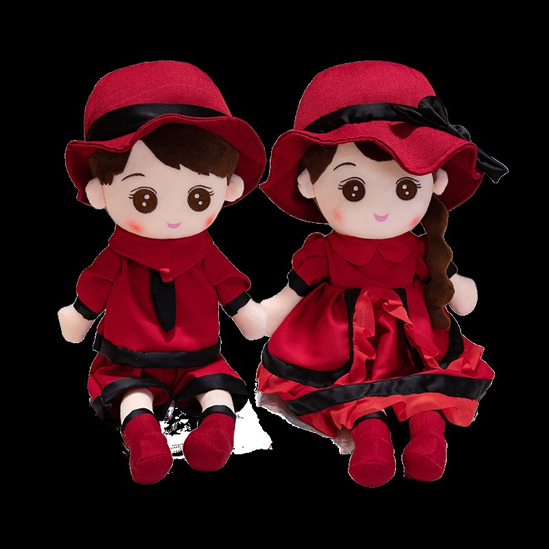 新婚情侣压床娃娃婚庆喜娃一对结婚礼物婚房床上布置新款高档中式