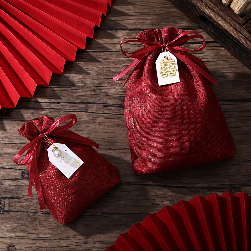 喜糖袋子结婚喜糖盒婚礼专用糖果礼盒装婚庆用品瓜子喜袋回礼2021