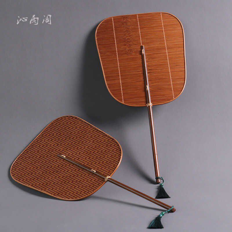 手工大漆芭蕉扇精品竹编扇中式夏季纳凉蒲扇双面加厚古风团扇腰扇
