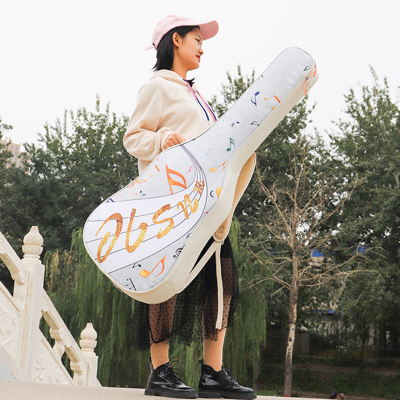 民谣吉他琴包吉他包40/41/38/39寸吉他背包套女可爱吉他包个性包