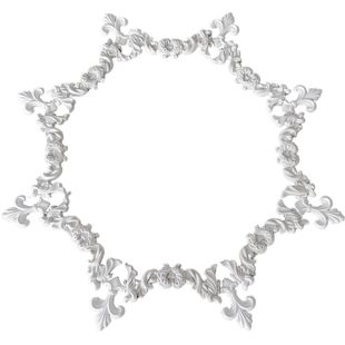 杰云石灯盘法式吊顶天板镂空壁雕 欧式吊灯角圆盘