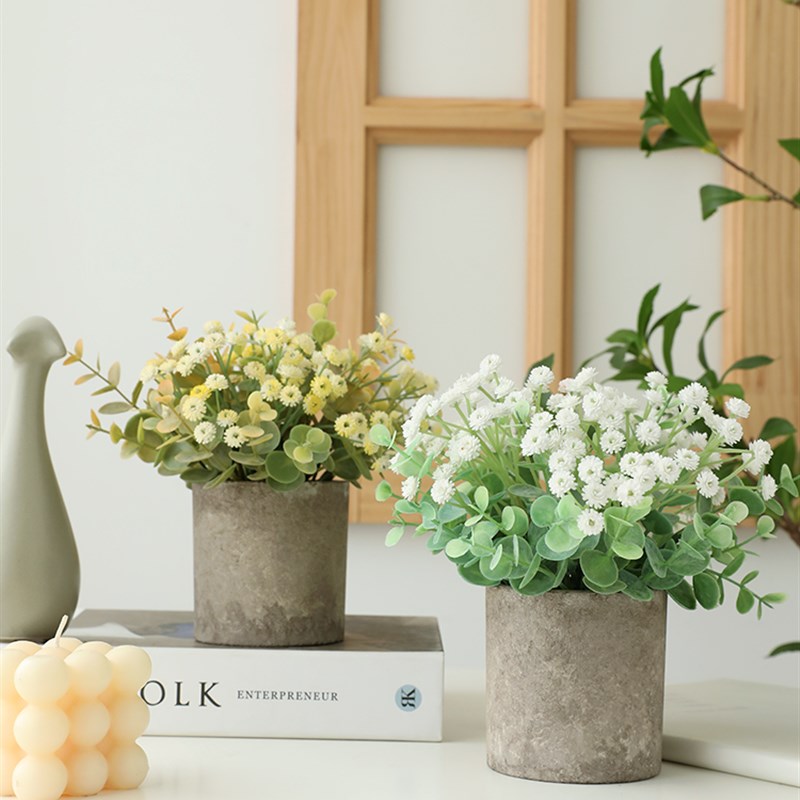 满天星仿真绿植物假花花束盆景室内客厅设办公桌装饰品小盆栽