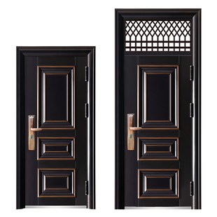 仿真铜室外钢质家用仿晒进户入户安全防盗门钢制工程防盗安全大门