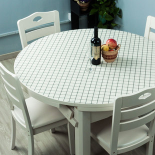 圆形茶几餐桌垫软玻璃椭圆台面转盘大圆桌布防水防烫防油免洗