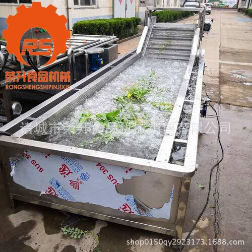供应全自动漂烫杀青流水线 多功能竹笋漂烫机 水浴式气泡洗机