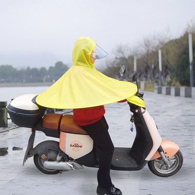 成人飞碟雨衣摩托车雨帽电动车时B尚防雨加厚男女透气防水雨披轻