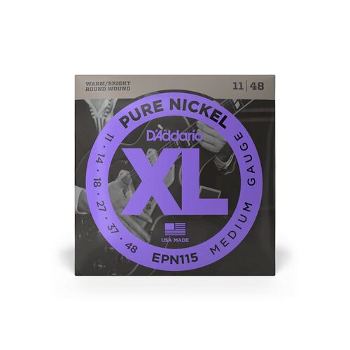 达达里奥 NN 纯镍布鲁斯爵士圆形缠绕电吉他弦 N